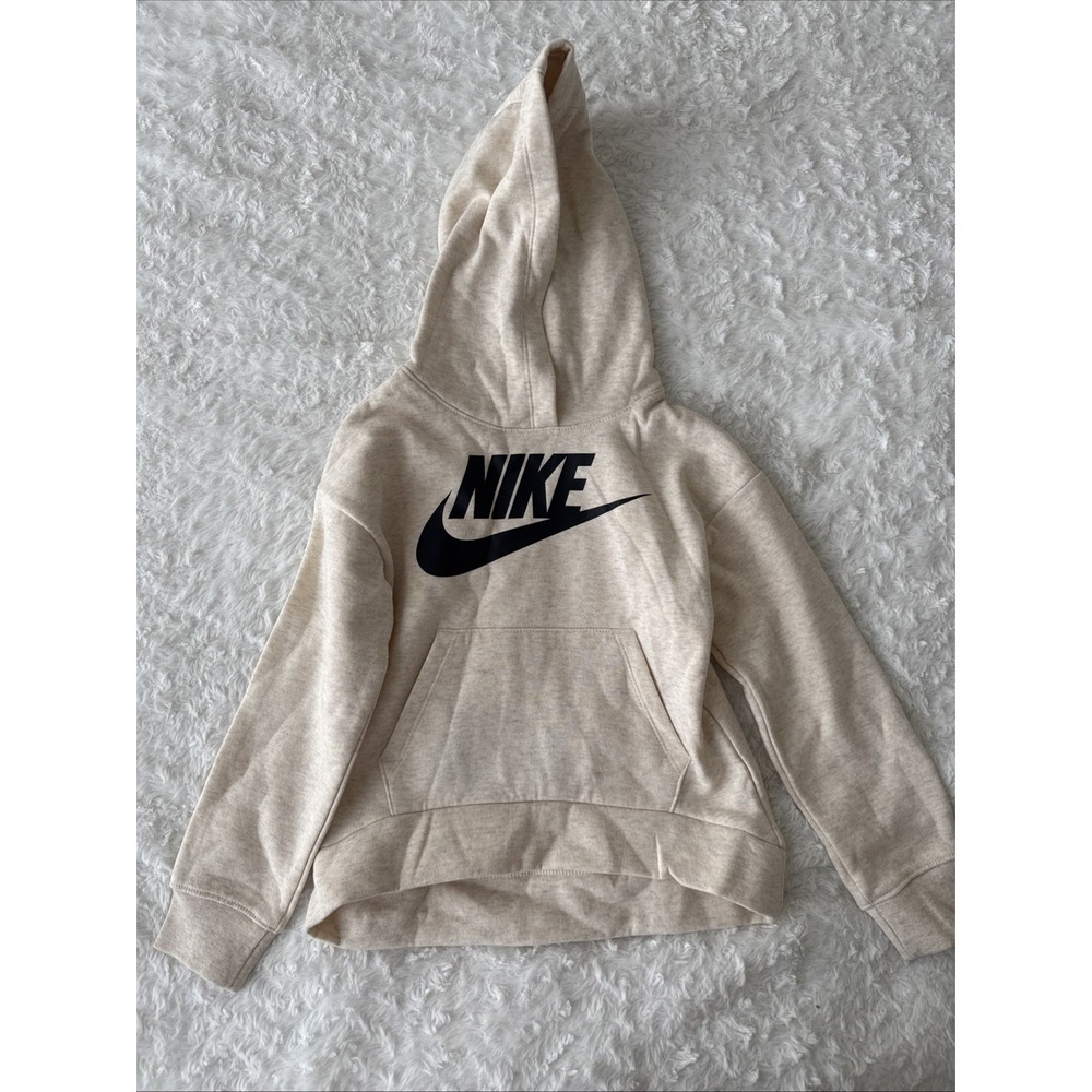 Nike Girl's Club Fleece Hi Low Pullover (Little Kids) Cashmere 6 Little Kid